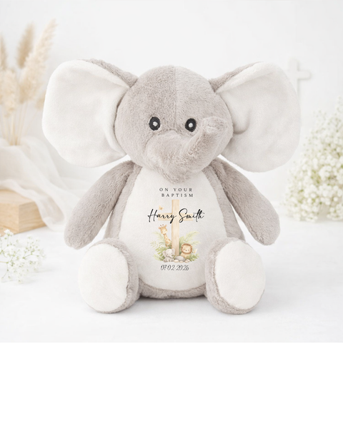 Personalised Christening Cross Teddy Bear & Gift Set