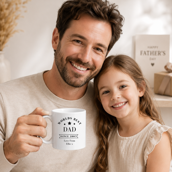 Personalised Worlds Best Dad Mug | Father's Day Gift UK