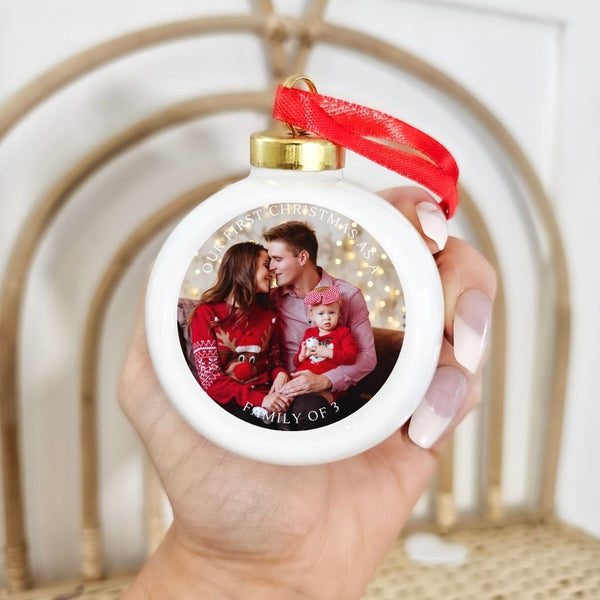 Personalised family Christmas Bauble, Photo Christmas Bauble Christmas Gift