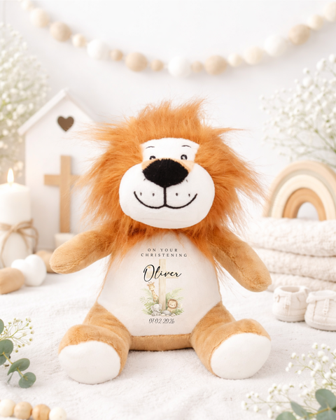 Personalised Christening Cross Teddy Bear & Gift Set