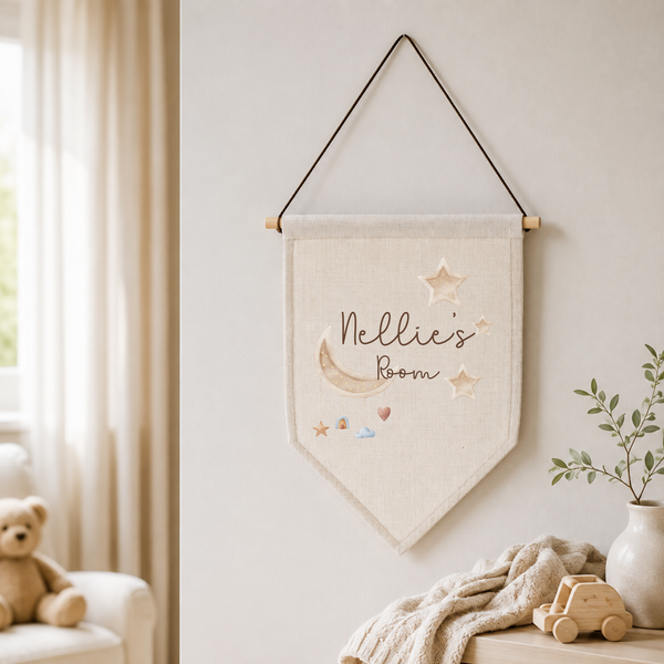 Personalised Moon Nursery Sign