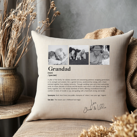 Personalised Grandad Cushion For Fathers Day
