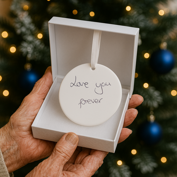 Personalised Handwritten Message Hanging Ceramic