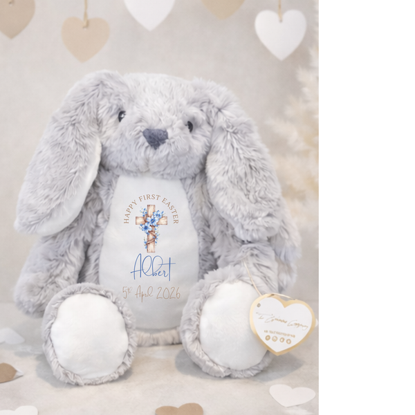 Personalised Religious Teddy Bear For First Easter