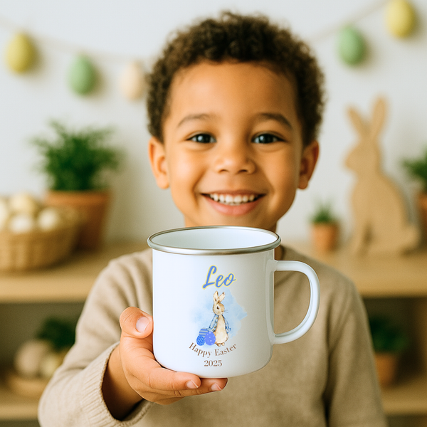 Personalised Easter Enamel Mugs