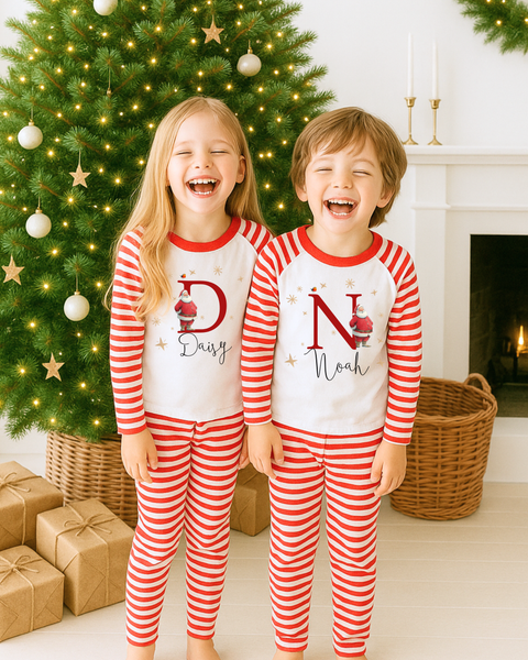 Personalised Santa Matching Family Pyjamas - Matching Pajamas
