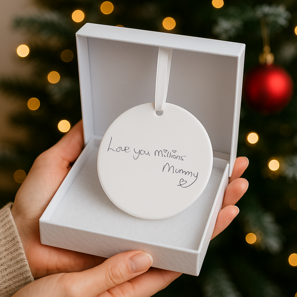 Personalised Handwritten Message Hanging Ceramic