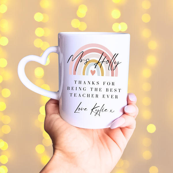 Personalised Rainbow Mug For Teachers