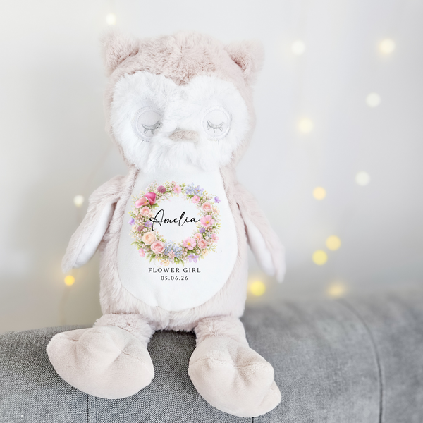 Personalised Flower Girl Wreath Bunny
