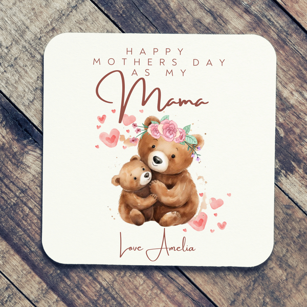 Personalised Gift Coaster, Gift For Mothers, Nanny Gift Coaster