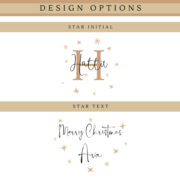 Personalised Christmas Star Present Sack