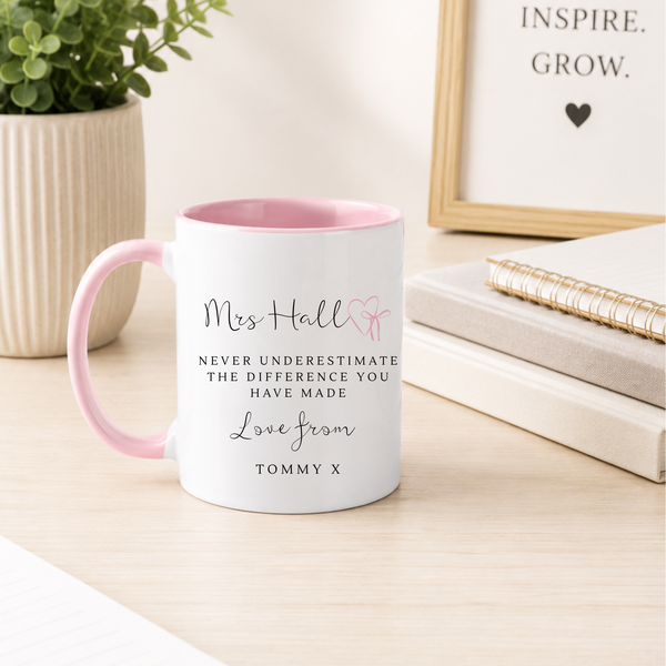 Personalised Thank You Teacher Mug