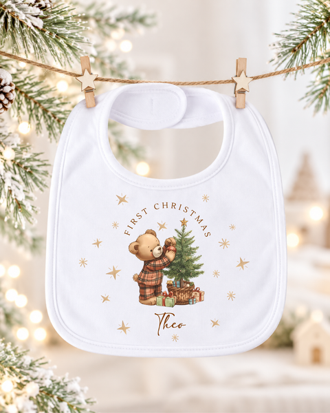 Personalised Baby's First Christmas Bauble | Teddy Bear Ceramic