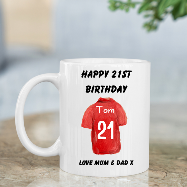 Personalised Birthday Football Mug