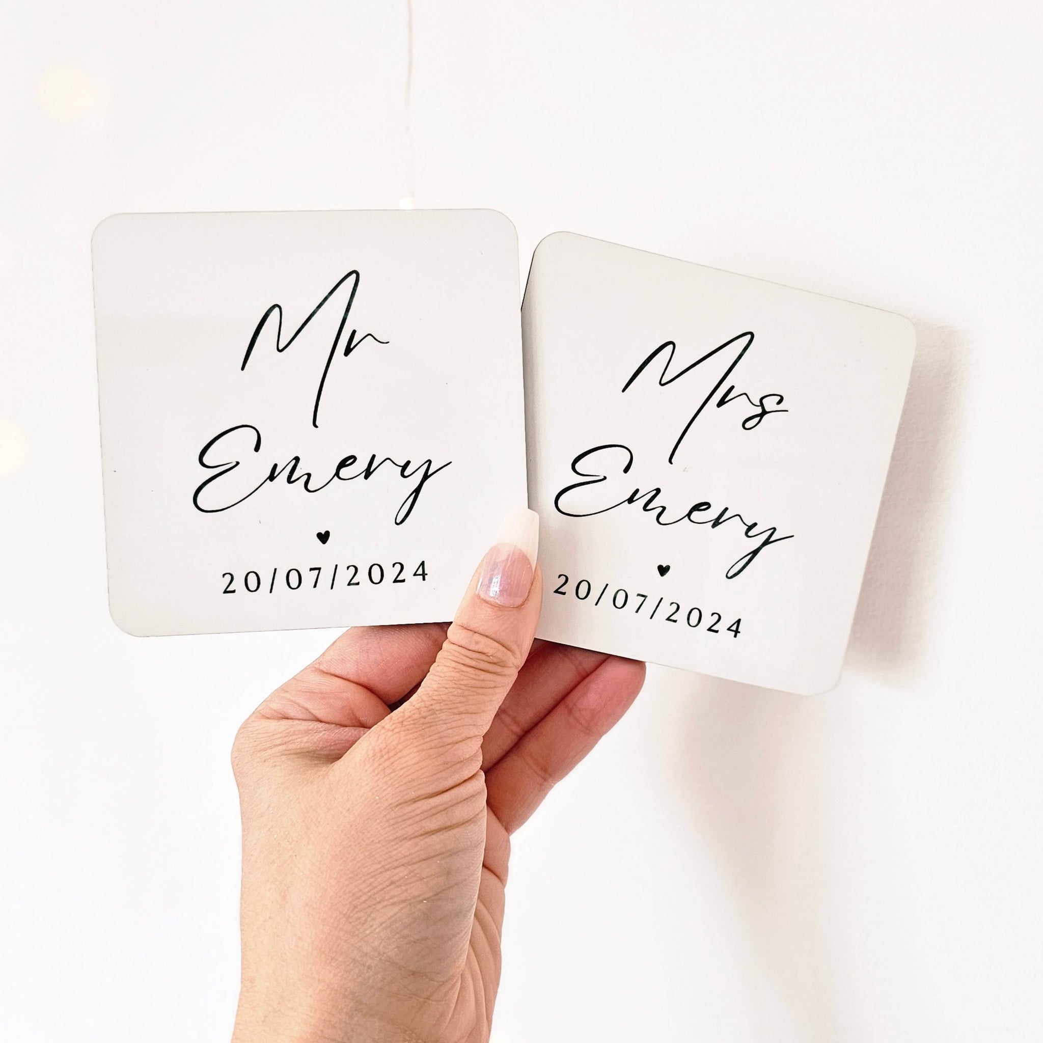 Personalised Wedding Coasters