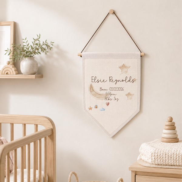 Personalised Moon Nursery Sign
