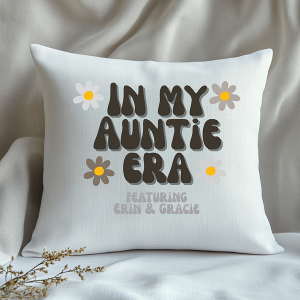 “In My Auntie Era” Blanket & Cushion – Cozy Christmas Gift for Auntie