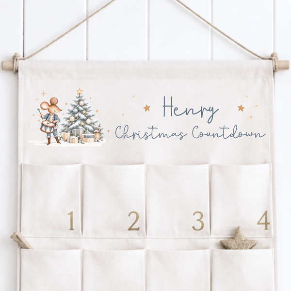 Personalised Mouse Christmas Advent Calendar for Boys