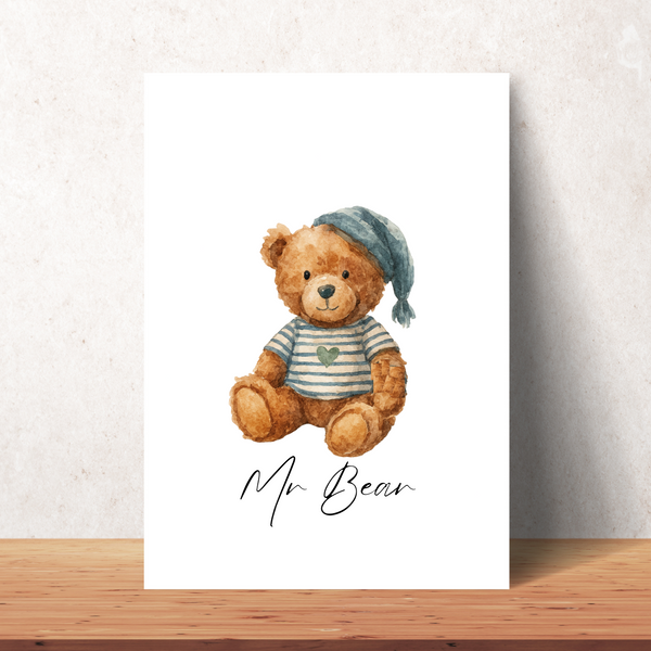 Personalised Favourite Teddy Print