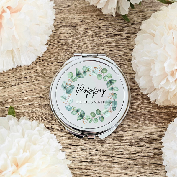 Personalised Compact Mirror for Bridesmaids