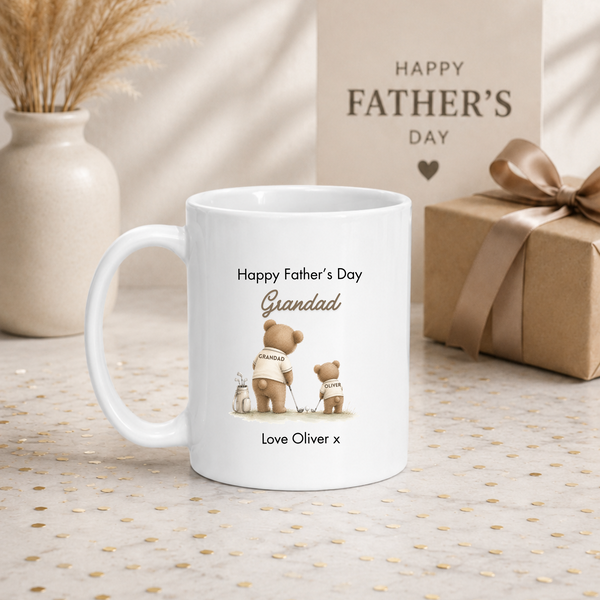 Personalised Bear Hobby Mug For Fathers Day