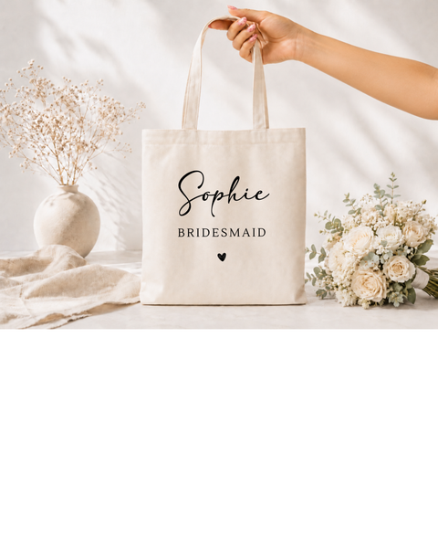 Personalised Bridesmaid Tote Bag | Jute Bag Proposal Gift