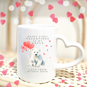 Personalised First Valentines Mug For Uncle