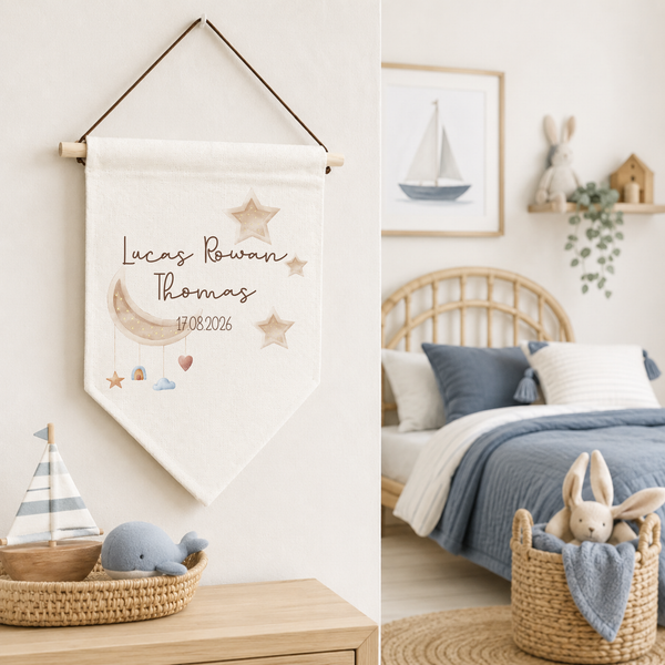 Personalised Moon Nursery Sign
