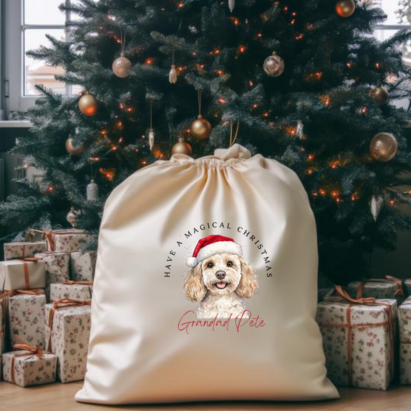 Personalised Cockapoo Stocking & Present Sack