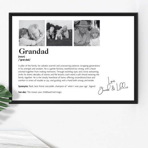 Personalised Grandad Print For Fathers Day