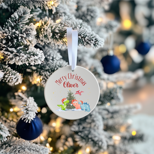 Perfect Baby’s First Christmas or Kids’ Room Keepsakes - Ceramic Bauble