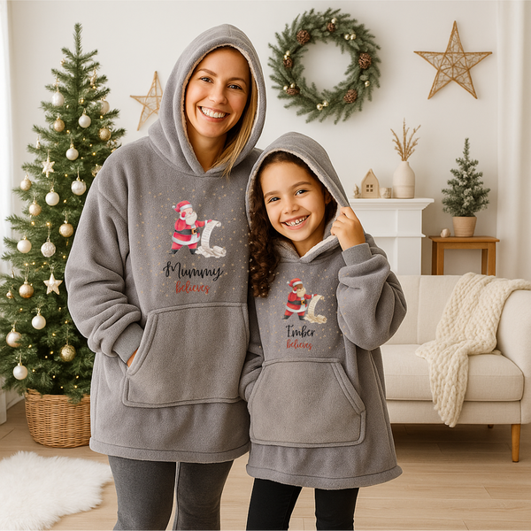 Personalised Matching Family Santa Hoodies