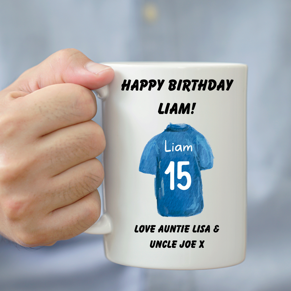 Personalised Birthday Football Mug