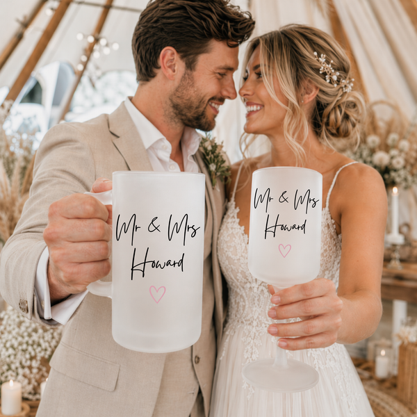 Personalised Wedding Glasses for Couples