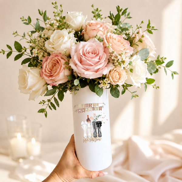 Personalised Ceramic Wedding Vase Keepsake