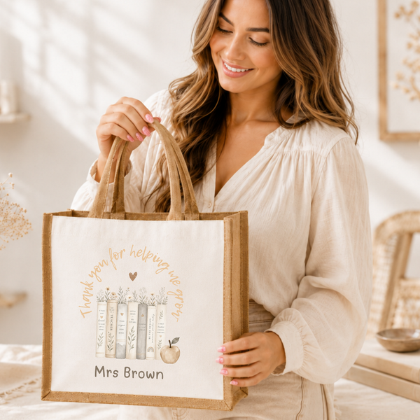 Personalised Teacher Tote Bag | Thank You Teacher Gift UK