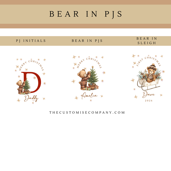 Personalised Teddy Bear Ceramic Hanging Bauble