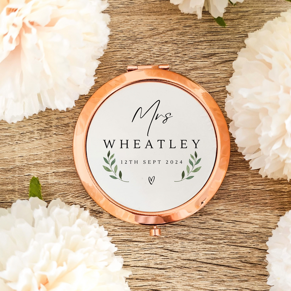 Personalised Compact Mirrors For Wedding