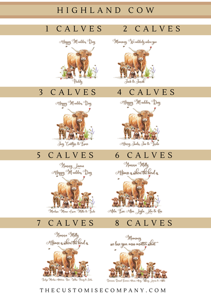 Personalised Highland Cow Tote Bag For Her