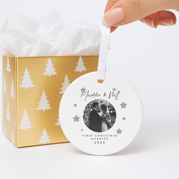 Personalised Our First Christmas as Mr. and Mrs. Personalized First Christmas Keepsake