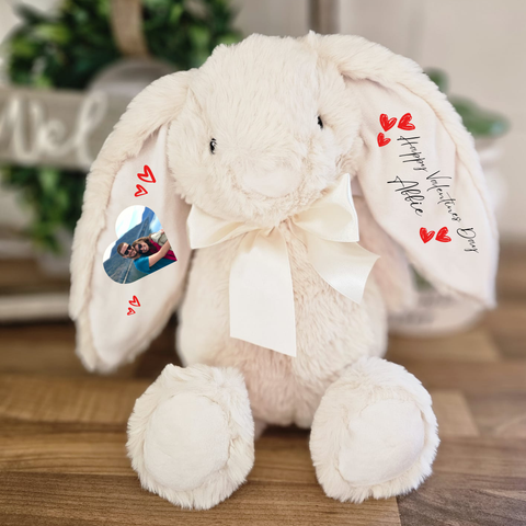 Personalised Photo Bunny For Valentines