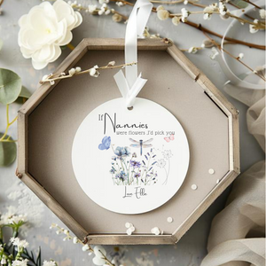 Personalised Hanging Mothers Day Gift For Nanny, Grandad Gift, Granny Mug and Vase