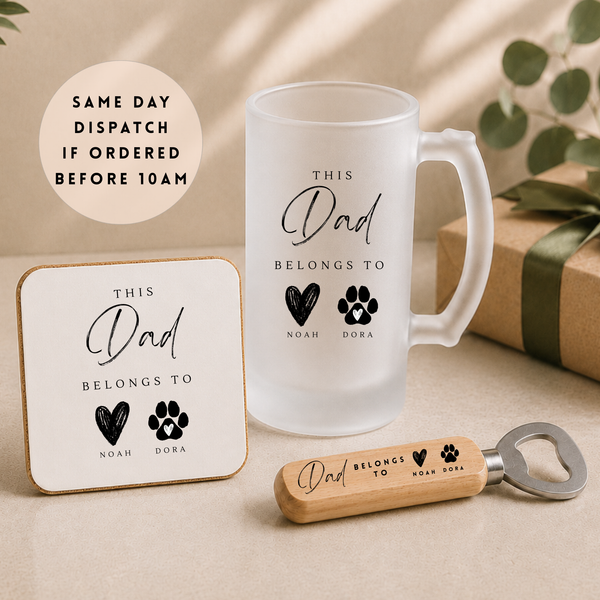 Personalized Beer Stein for Dad & Grandad | Frosted Mug