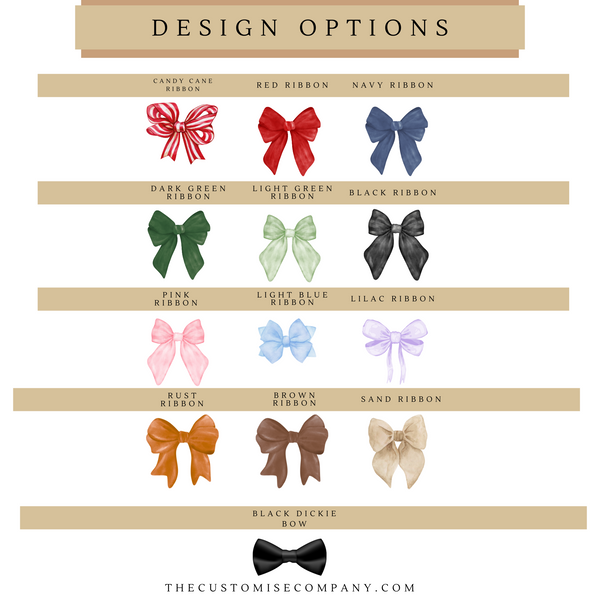 Personalised Bow Vase For Christmas