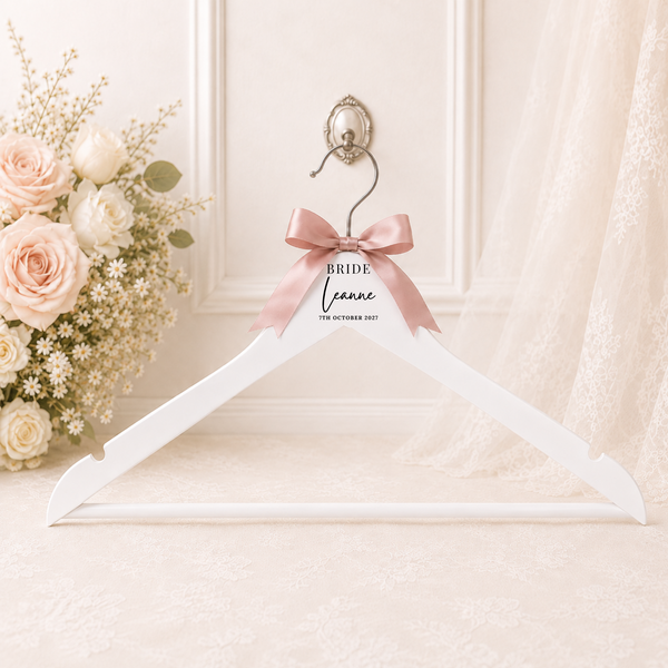 Personalised Wooden Hanger for Brides