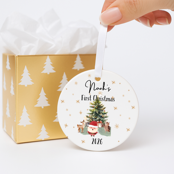 Baby's First Christmas Bauble, Baby 1st Xmas Ornament,1st Christmas Keepsake Ornament Gift