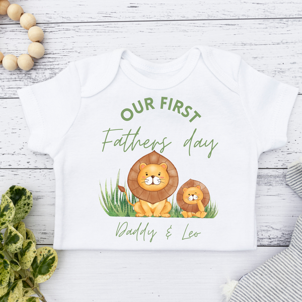Personalised First Fathers Day Baby Vest