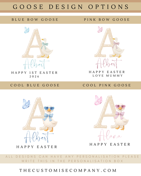 Personalised Goose Easter Bunny For Kids