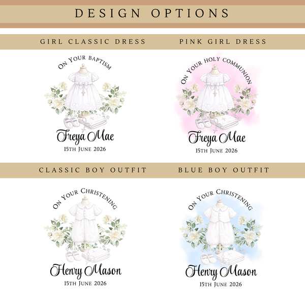 Personalised Christening Present Sacks