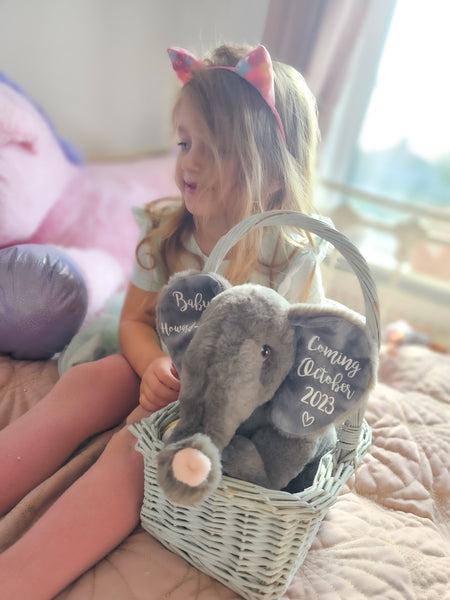 Anuncio de bebé personalizado Elefante